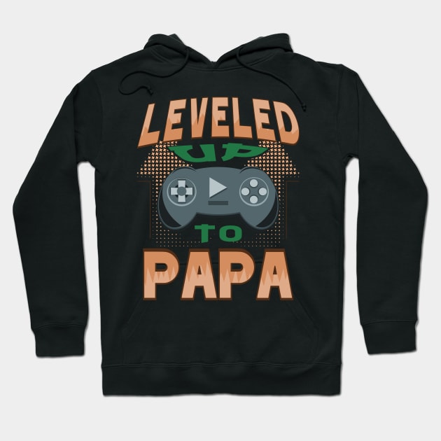 Leveled Up To Papa Gaming Console Hoodie by JaussZ